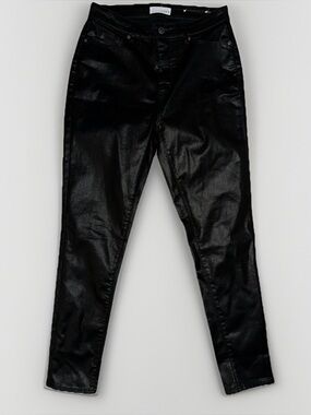 LOFT Black Coated Skinny Jeans